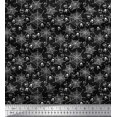 thumbnail image 1 of Soimoi Crepe Silk Fabric Spider Web,Crossbone & Skull Halloween Fabric Prints by Yard 42 Inch Wide, 1 of 1
