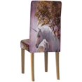 thumbnail image 4 of Funda Protectora para Silla ABPHQTO Unicornio Blanco Bosque Mágico Juego de 6, 4 of 4