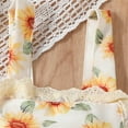 thumbnail image 4 of Otqutp Toddler Summer Clothing Girls Sleeveless Floral Sunflower Print Ruffle Print Romper Bodysuit For Children Clothes With Hat, 4 of 7