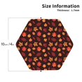 thumbnail image 2 of Fuzoiu fall Maple leaf Print Leather Coasters Set,Drink Coasters Set of 4,for Tabletop Protection, Durable PVC Coasters,Home Décor and Housewarming Gift-Hexagon, 2 of 6