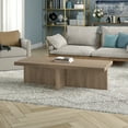 thumbnail image 3 of Evelyn&Zoe Elna 54" Wide Rectangular Coffee Table, Antiqued Gray Oak, 3 of 8