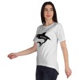 thumbnail image 4 of Inkmeso Scoop-Neck Mommy Shark Graphic Tshirt Short Sleeve Women Cotton Tee Casual, 4 of 8