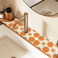 thumbnail image 2 of Yayeee Faucet Mat for Kitchen Sink 14.7" Diatomite Long Splash Guard Pad, Orange Geometric Pattern, 2 of 7