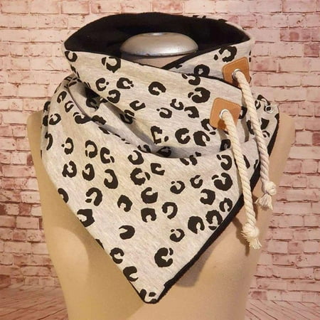 

Honeeladyy Clearance under 5$ Women Winter Print Soft Wrap Casual Warm Drawstring Scarves