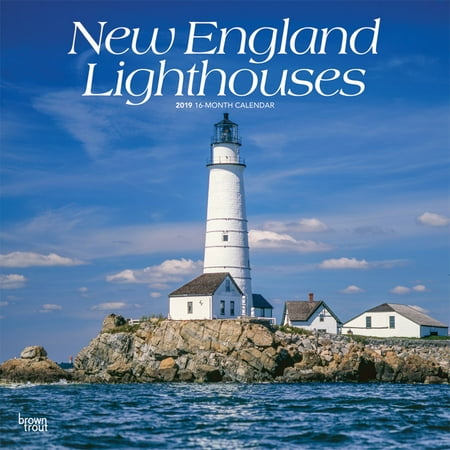 East Coast Lighthouses - New England Lighthouses 2019 12 x 12 Inch Monthly Square Wall Calendar, USA United States of America East Coast Scenic Nature