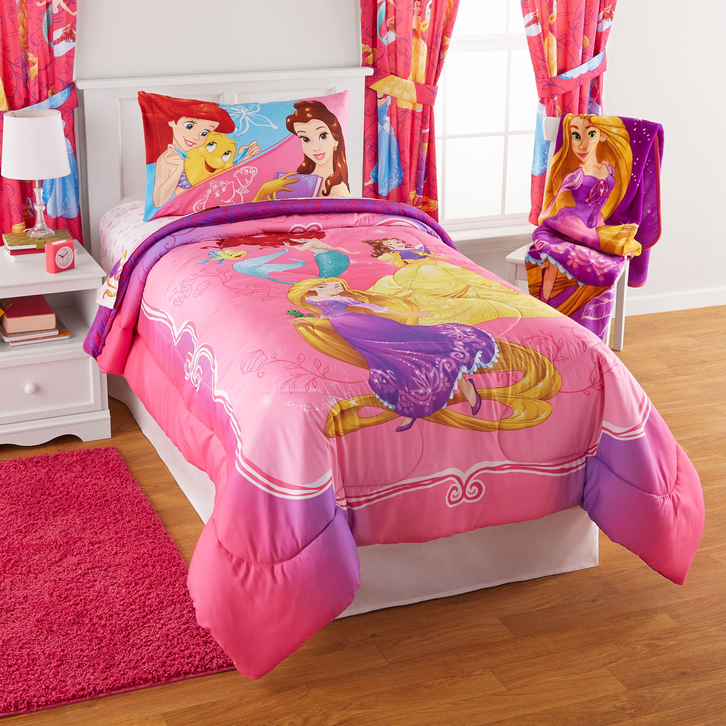 Disney Princess Bedazzling Princess Twin Full Comforter with Sham 2 Piece
