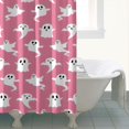 thumbnail image 4 of Pink Halloween Ghosts Shower Curtain 72"x84" ,Bathroom Decorative Shower Curtains Set with 12 Hooks,Modern Waterproof Washable Shower Curtain, 4 of 6