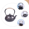 thumbnail image 3 of unbranded Tetera De Hierro Fundido Negro Con Para Hogar Y Oficina Tetsubin Resistente, 3 of 8