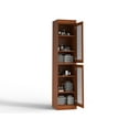 thumbnail image 3 of 100% Solid Wood 16.5" Bathroom Cabinet with Frosted Glass Doors and Adjustable Shelves, 3 of 5