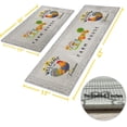 thumbnail image 3 of Rooster Kitchen Rugs for Kitchen Floor, Farmhouse Decor for the Kitchen Mats Cushioned Anti Fatigue 2 Piece Set and Memory Foam Kitchen Mat Set of 2 for Home Kitchen Decor or Office 17"x30"+17"x47", 3 of 6