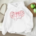thumbnail image 1 of Sudadera con capucha para niña, con estampado de color, manga larga, informal, deportiva, con capucha, manga larga, sudadera con capucha, top con inserciones en los hombros, blusa de poliéster para ni, 1 of 7