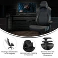 thumbnail image 6 of BizChair Ergonomic High Back Adjustable Gaming Chair with 4D Armrests, Headrest Pillow, and Adjustable Lumbar Support, Black with Black Stitching, 6 of 18