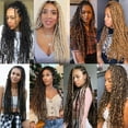thumbnail image 5 of Aorsher Passion Twist Hair 3 Packs 18Inch Passion Twist Crochet Hair Water Wave Braiding Hair for Boho Braids, Butterfly Locs, Crochet Braids Dark Brown Mix Copper, 5 of 7