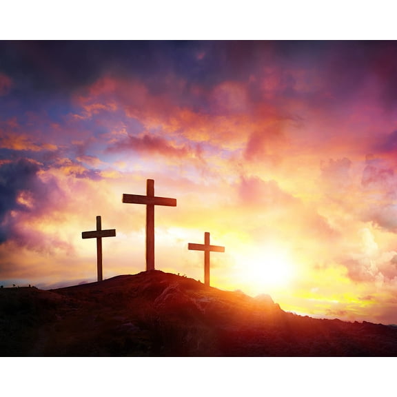 Catholic print picture - CALVARY SH - 8" x 10" ready to be framed