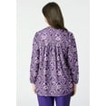 thumbnail image 2 of Roaman's Women's Plus Size Buttoned V-Neck Blouse, 2 of 3