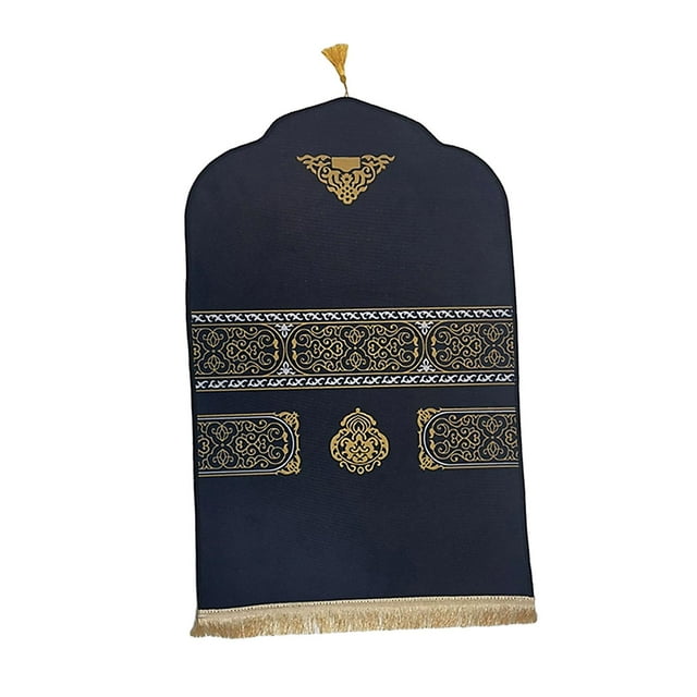 DOLITY Islamic Muslim Prayer Mat Flannel Pad 27x43inch Foldable Ramadan Eid Praying Rug B