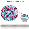 thumbnail image 6 of Pioneer Flower Floral Print Pattern Round Fitted Tablecloth with Elastic Edge,Dining Table Cover Waterproof,Outdoor Round Tablecloth for Camping,Dining,Indoor and Outdoor, 6 of 7