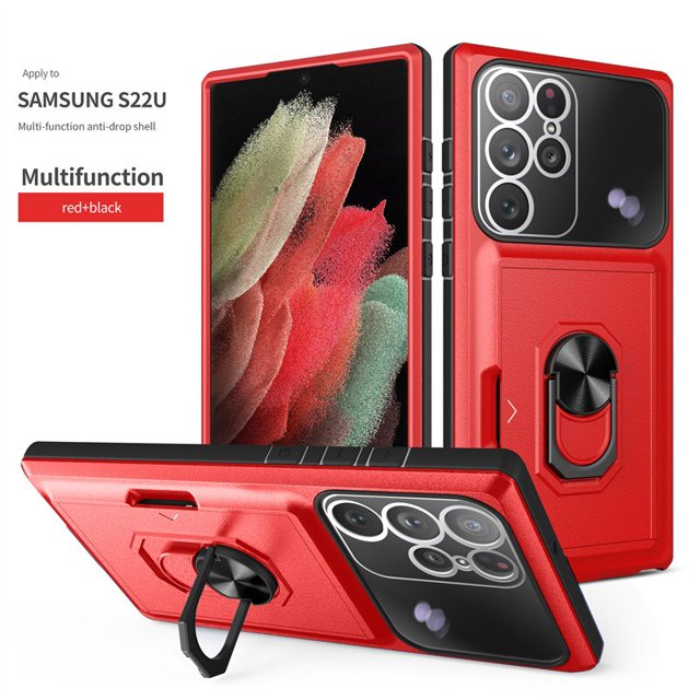 Funda de teléfono a prueba de golpes para Samsung Galaxy S22 Ultra S23 Plus A72 A53 A52 A33 A12, carcasa de anillo magnético qiuyongmign unisex