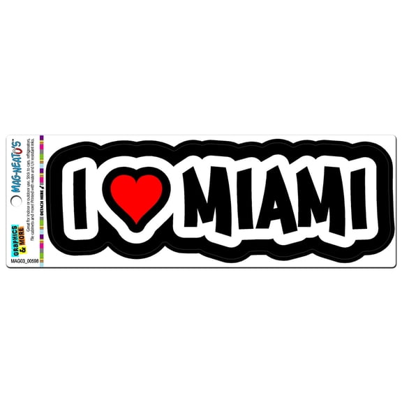 I Love Heart Miami - Florida MAG-NEATO'S(TM) Car/Refrigerator Magnet