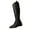 Black, variant on Women's Knee High Square Toe Boots Faux Leather Elastic Boots Side Zipper Low Heel Boots Comfortable Classic Round Toe Boots Women's Fall Riding Long Tall Boots