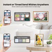 RCA Digital Photo Frame 10.1 inch WiFi Uhale Picture Frames for Photos & Videos with 32GB Memory, 1080P HD IPS Touch Screen, Support Auto Rotate, Wall Mounted, Instant Share Anytime