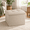 Beige-13"D x 17"W x 13"H, variant on Leopard Print 13"D x 17"W x 13"H Foldable Storage Ottoman Footrest Stool
