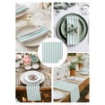 thumbnail image 3 of Aqua Stripe Cloth Napkins Set of 6 Reusable Dinner Napkins, Geometric Grey White Vertical Striped Cocktail Napkin Washable Table Napkins for Wedding/Holiday Party/Baby Shower 20"x20", 3 of 7