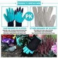 thumbnail image 3 of Guantes de jardín con garras - Guantes de jardín impermeables y transpirables para cavar, plantar, desmalezar, sembrar, proteger uñas y dedos, los mejores regalos de jardinería para mujeres y hombres (verde) -Verde- oso de fresa Electrónica, 3 of 5