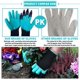 thumbnail image 3 of Guantes de jardín con garras - Guantes de jardín impermeables y transpirables para cavar, plantar, desmalezar, sembrar, proteger uñas y dedos, los mejores regalos de jardinería para mujeres y hombres (marrón) -Marrón- brillar Electrónica, 3 of 5