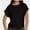 Black, variant on Women's Crew Neck Short Sleeve T Shirt Summer Casual Loose Workout Top
