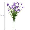 thumbnail image 2 of ZOELNIC Artificial Calla Lily, 8 Bundles Purple Fake Spring Flowers Party Wedding Bouquet Decoration, Purple, 2 of 9