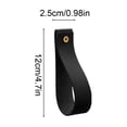thumbnail image 3 of Gancho de pared de cuero, pack de 4 perchas de correas negras marrones • Gancho decorativo para toallas, macetas para plantas • Almacenamiento multiusos para paredes y puertas, 3 of 6