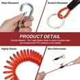 thumbnail image 3 of Cable de remolque de ruptura Uxcell, correas de seguridad para freno de remolque de acero inoxidable con cables enrollados rojos 4 ft x 0.59", 3 of 7