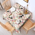thumbnail image 2 of Chihuahua and Pioneer Flower Square Tablecloth,Waterproof Square Table Cover,Wipeable Spillproof Washable Table Cover for Home Kitchen Party Decor 52"x52"(132x132cm), 2 of 6