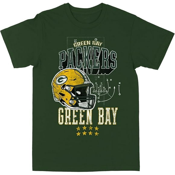 NFL Green Bay Packers Helmet Field Forest-Green 2X-Large T-Shirt