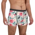 thumbnail image 4 of Salouo Roses and Butterflies Print Men's Boxer Briefs,Breathable Underwear Elastic Waistband Briefs for Men -Small, 4 of 8