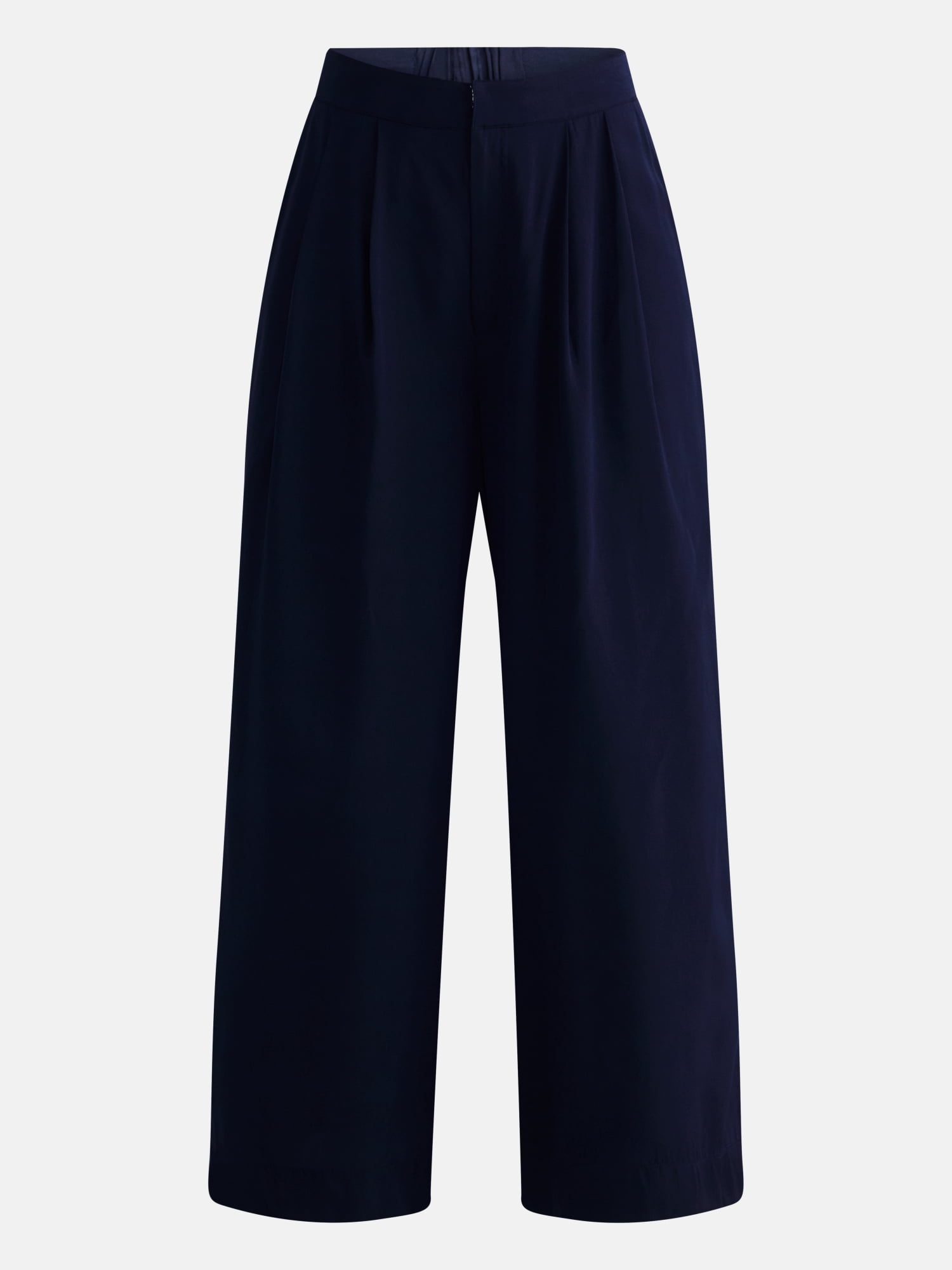 Free Assembly Women's and Women's Plus Silk Blend Cropped Wide Leg Pants, 26" Inseam, Sizes XXS-4X
