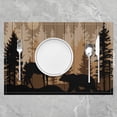 thumbnail image 2 of Rustic Cabin Placemats Set of 4 12x18 Deer Bear Hunting Table Mats Rustic Farmhouse Cabin Place Mat Woodland Animal Table Decor for Party Kitchen Dining, 2 of 4