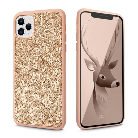 iPhone 11 Pro Max Case, Cellularvilla Luxury Bling Glitter Crystal Brilliant Diamond Back Hard PC Studded Soft TPU Bumper Shockproof Case Cover for Apple iPhone 11 Pro Max (2019)