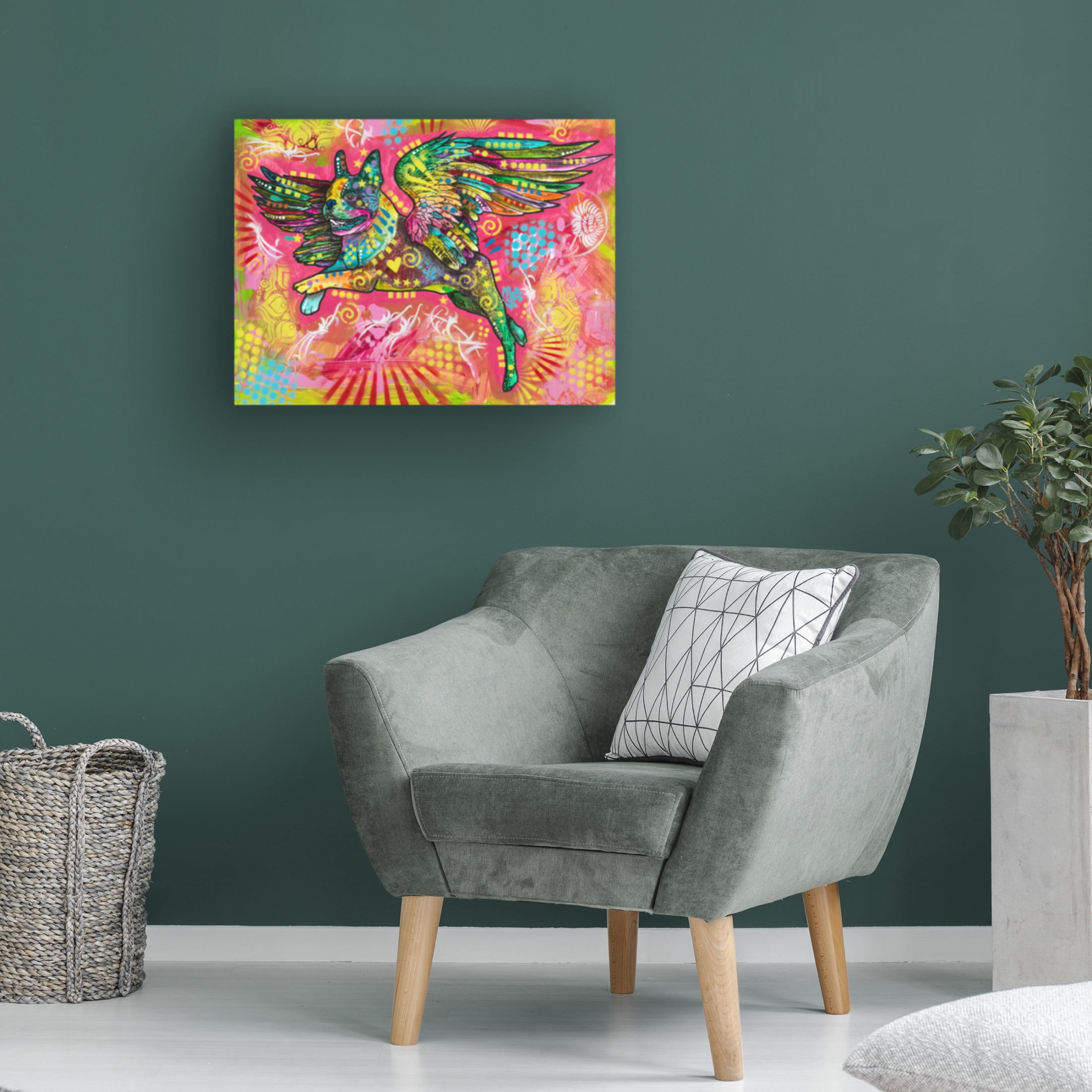 Canvas Wall Art - Dean Russo- Exclusive 'Boston Sphinx' Wall Art for Living Room, Bedroom, or Office Décor by Trademark Fine Art - 47 x 35 Inches