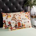 thumbnail image 4 of Thanksgiving Gnomes Throw Pillow Covers, Fall Maple Leaves Botanical Autumn Soft Breathable Pillow Cases with Invisible Zipper for Sleeping, Standard Pillowcases for Couch Bed Sofa Chair 20x26 Inches, 4 of 6