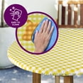 thumbnail image 4 of Sorfey Round Picnic Table Cover Checkered Fitted Tablecloth, Yellow 54" x 54", 4 of 6