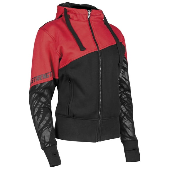 Speed & Strength Cat Outa Hell 2.0 Womens Armored Hoody (Small, Red/Black)