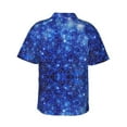 thumbnail image 3 of Picia Blurred Star Snow Christmas Gentle Cotton Regular Fit Short Sleeve Casual Hawaiian Shirt for Men-X-Large, 3 of 9