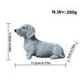 thumbnail image 2 of Resin Dachshund Statue under $5! CQCYD Sausage Dog Statue Resin Decor, Realistic Dachshund Figurine for Desk Shelf, Cute Animal Sculpture for Home Office, Collectible Gift for Dog Lovers, 2 of 4