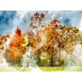 thumbnail image 2 of Young, Chamira 18x15 White Modern Wood Framed Museum Art Print Titled - Leaves of Autumn, 2 of 4