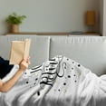 thumbnail image 3 of Retirement Party Soft Flannel Fleece Throw Blanket, Curlicue Style Hand-Written Saying Happy Retirement, Cozy Plush for Indoor and Outdoor Use, 70" x 90", Earth Yellow White, by Ambesonne, 3 of 5