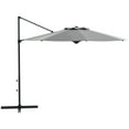thumbnail image 1 of Outsunny Parasol Déporté de Patio 10 Pi Parasol Décalé avec Manivelle et Inclinaison Gris, 1 of 10