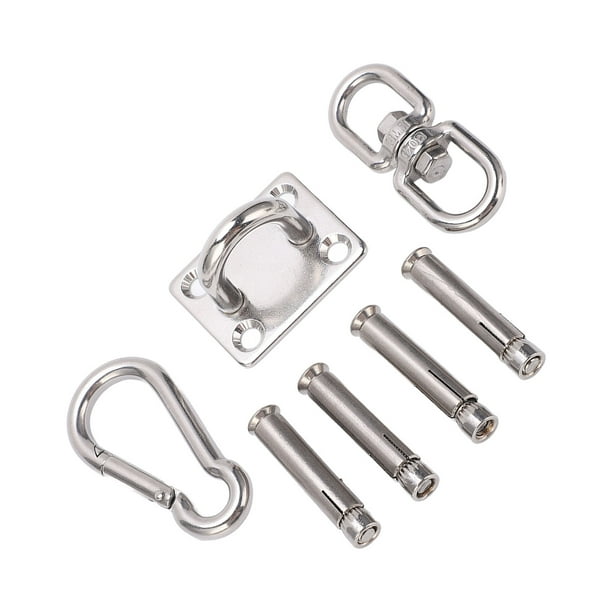 Ganchos para hamaca kit para colgar hamaca Rotate capacidad de 551 libras colgador de hamaca resistente colgador de gancho de suspensión juego de accesorios para hamaca para ANGGREK Otros