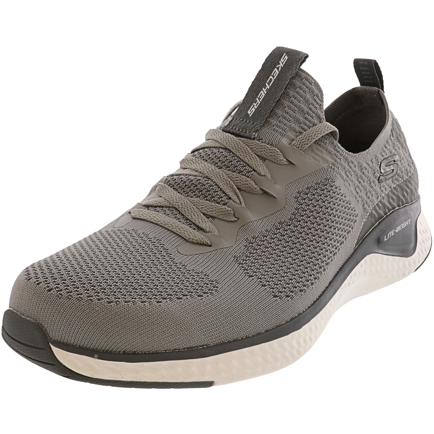 Skechers - Skechers Men's Solar Fuse - Valedge Gray / Charcoal Ankle-High Fabric Training Shoes 